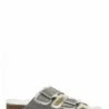 Birkenstock Mules Fourées Femme Arizona Vl Shearling Daim Gris -Hylton Magasin 1017403 birkenstock