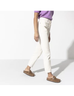 Birkenstock Sabots Fourrés Femme Buckley Suede Shearling Daim Marron -Hylton Magasin 1018127 birkenstock 6