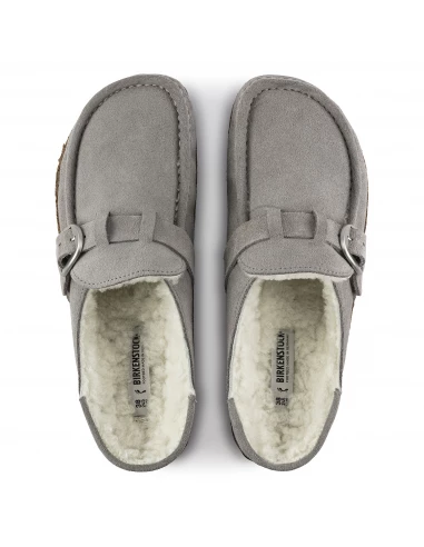 Birkenstock Sabots Fourrés Femme Buckley Suede Shearling Daim Gris 6 Birkenstock Sabots Fourrés Femme Buckley Suede Shearling Daim Gris – Image 4