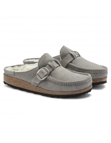 Birkenstock Sabots Fourrés Femme Buckley Suede Shearling Daim Gris 7 Birkenstock Sabots Fourrés Femme Buckley Suede Shearling Daim Gris – Image 5