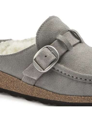 Birkenstock Sabots Fourrés Femme Buckley Suede Shearling Daim Gris 8 Birkenstock Sabots Fourrés Femme Buckley Suede Shearling Daim Gris – Image 6