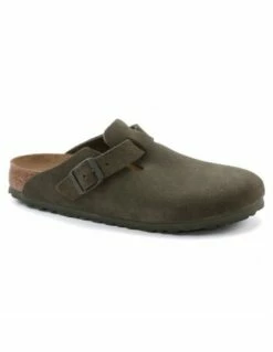 Birkenstock Sabots Femme Boston Daim Thyme Vert -Hylton Magasin 1024714 birkenstock 3