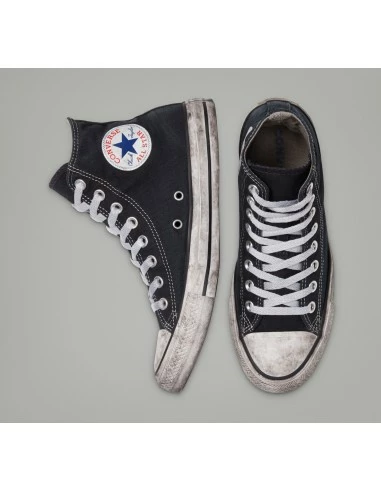 Converse Sneakers Montantes Femme Ctas Canvas Hi Noir Effet Vieilli 4 Converse Sneakers Montantes Femme Ctas Canvas Hi Noir Effet Vieilli – Image 2