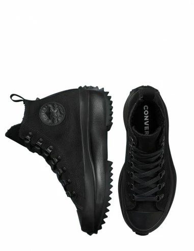 Converse Sneakers Compensées Montantes Femme Run Star Hike Hi Cuir Noir 4 Converse Sneakers Compensées Montantes Femme Run Star Hike Hi Cuir Noir – Image 2