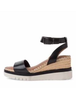 Tamaris Sandales Compensées Femme 28310-28 001 Cuir Noir/corde -Hylton Magasin 28310 28 001 tamaris 3