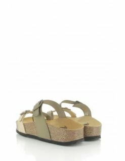 Plakton Mules Femme Cp Bombay Cuir Kaki/doré -Hylton Magasin 341032 militar plakton 2