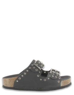 Plakton Mules Femme Met Beta Re Cuir Noir