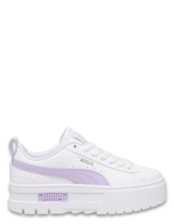 Puma Sneakers Femme Mayze Lth Jr Blanc Lilas