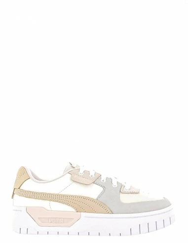 Puma Sneakers Femme Cali Dream Cuir Blanc/beige/gris -Hylton Magasin 385597 04b puma