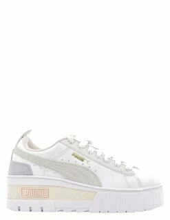 Puma Sneakers Compensées Femme Mayze Wedge Pastel Cuir Blanc/gris