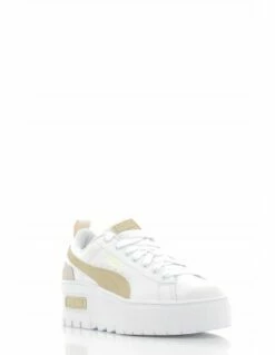 Puma Sneakers Compensées Femme Mayze Wedge Pastel Cuir Blanc/beige -Hylton Magasin 388566 02b puma 2