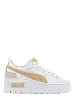 Puma Sneakers Compensées Femme Mayze Wedge Pastel Cuir Blanc/beige