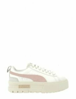 Puma Sneakers Compensées Femme Mayze Thrifted Cuir Blanc/rose