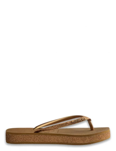 Havaianas Tongs Compensées Slim Flatform Sparkle Bronze 3 Havaianas Tongs Compensées Slim Flatform Sparkle Bronze