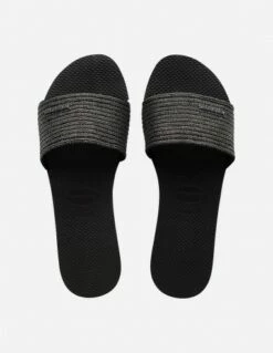 Havaianas Claquettes Femme You Malta Metallic Noir Brillant -Hylton Magasin 41473120090 havaianas 1