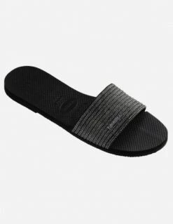 Havaianas Claquettes Femme You Malta Metallic Noir Brillant -Hylton Magasin 41473120090 havaianas 2