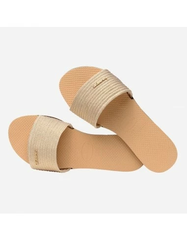 Havaianas Claquettes Femme You Malta Metallic Beige Dorée 5 Havaianas Claquettes Femme You Malta Metallic Beige Dorée – Image 3