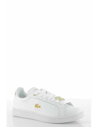Lacoste Sneakers Femme Carnaby Pro Cuir Blanc/or 5 Lacoste Sneakers Femme Carnaby Pro Cuir Blanc/or – Image 3