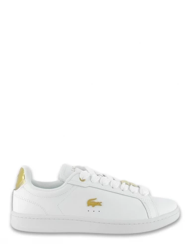 Lacoste Sneakers Femme Carnaby Pro Cuir Blanc/or 3 Lacoste Sneakers Femme Carnaby Pro Cuir Blanc/or