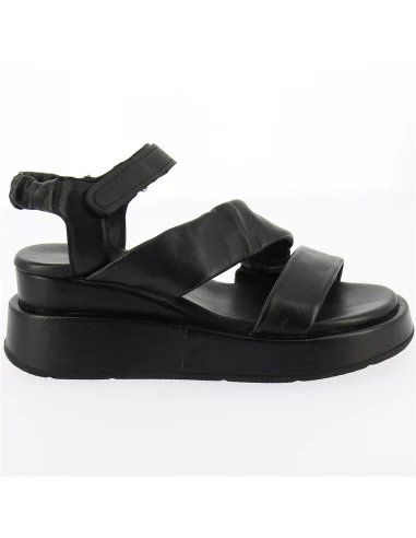 Mjus Sandales Compensées Femme Riga Cuir Noir 6 Mjus Sandales Compensées Femme Riga Cuir Noir – Image 4