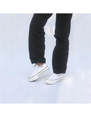 Converse Sneakers Compensées Basses Femme Lift Ox Blanc 5 Converse Sneakers Compensées Basses Femme Lift Ox Blanc – Image 3