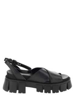 Mjus Sandales Compensées Femme Kara Cuir Noir