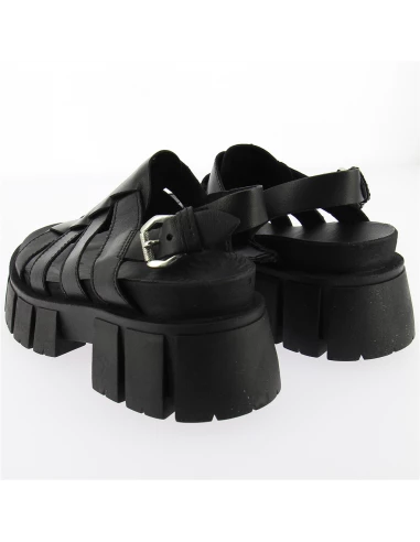 Mjus Sandales Compensées Femme Marmara Cuir Noir 5 Mjus Sandales Compensées Femme Marmara Cuir Noir – Image 3