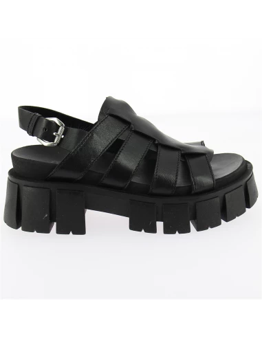 Mjus Sandales Compensées Femme Marmara Cuir Noir 6 Mjus Sandales Compensées Femme Marmara Cuir Noir – Image 4