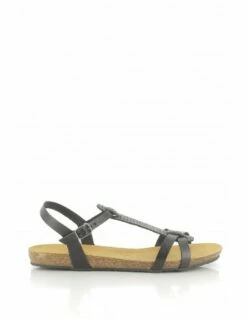 Plakton Sandales Femme Mam Coco Cuir Noir -Hylton Magasin 575412 negro crepeli plakton 2