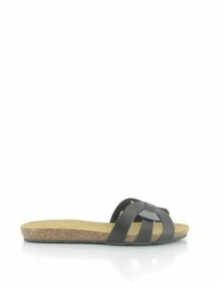 Plakton Mules Femme Mam Atlas Cuir Noir -Hylton Magasin 575682 negro plakton 2