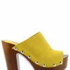 Sandro Rosi Mules à Talon Femme 7551 Cuir Jaune -Hylton Magasin 7551 giallo