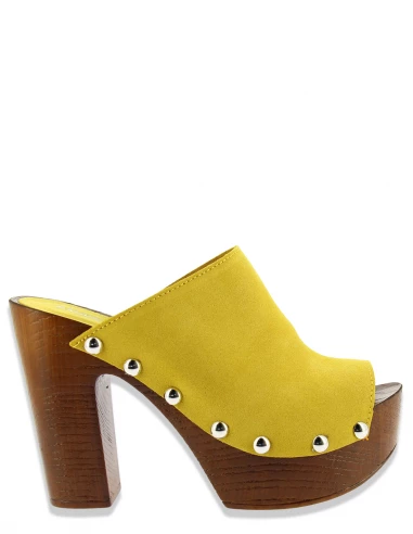 Sandro Rosi Mules à Talon Femme 7551 Cuir Jaune 3 Sandro Rosi Mules à Talon Femme 7551 Cuir Jaune