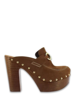 Sandro Rosi Mules à Talon Femme 8422 Cuir Marron