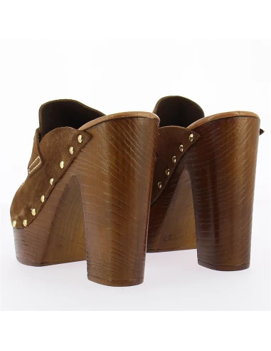 Sandro Rosi Mules à Talon Femme 8422 Cuir Marron 6 Sandro Rosi Mules à Talon Femme 8422 Cuir Marron – Image 4