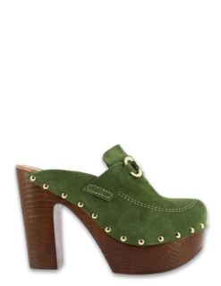 Sandro Rosi Mules à Talon Femme 8422 Cuir Vert