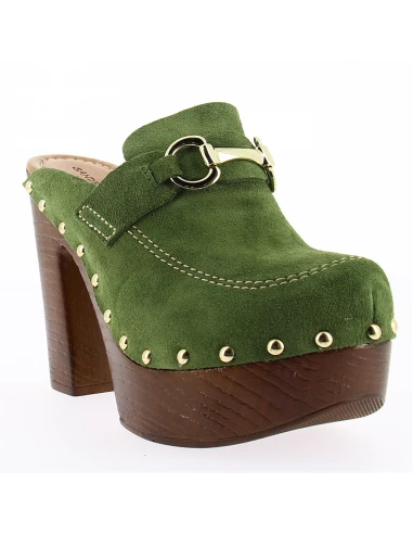 Sandro Rosi Mules à Talon Femme 8422 Cuir Vert 6 Sandro Rosi Mules à Talon Femme 8422 Cuir Vert – Image 4
