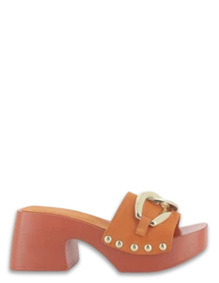 Sandro Rosi Mules à Talon Femme 8647 Cuir Orange