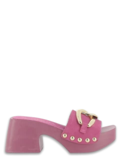 Sandro Rosi Mules à Talon Femme 8647 Cuir Fuchsia