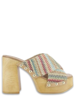 Sandro Rosi Mules à Talon Femme 8753 Cuir Multicolor