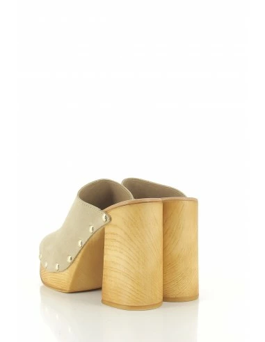 Sandro Rosi Mules à Talon Femme 8758 Cuir Beige 6 Sandro Rosi Mules à Talon Femme 8758 Cuir Beige – Image 4