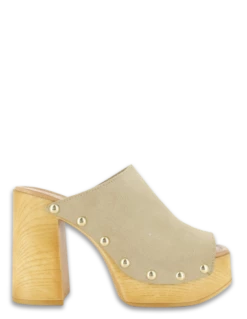 Sandro Rosi Mules à Talon Femme 8758 Cuir Beige