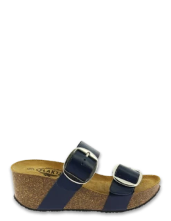 Plakton Mules Compensées Femme So Rock Bi Noir