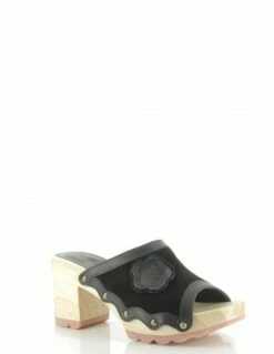 Kickers Sabots à Talons Femme Kick Woodstok Daim Noir -Hylton Magasin 895170 8 kickers 1