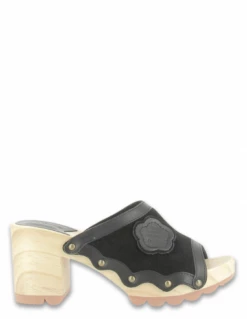 Kickers Sabots à Talons Femme Kick Woodstok Daim Noir