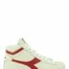 Diadora Sneakers Montantes Mixte Game L Hi Waxed Cuir Blanc/rouge -Hylton Magasin 899990 32 diadora
