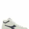 Diadora Sneakers Montantes Mixte Game L Hi Waxed Cuir Blanc/bleu -Hylton Magasin 899990 33 diadora