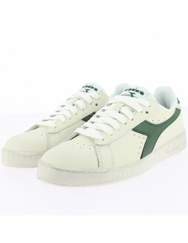 Diadora Sneakers Mixte Game L Low Waxe Cuir Blanc/vert 4 Diadora Sneakers Mixte Game L Low Waxe Cuir Blanc/vert – Image 2