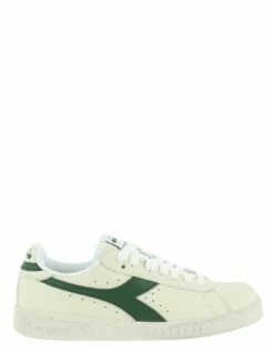 Diadora Sneakers Mixte Game L Low Waxe Cuir Blanc/vert