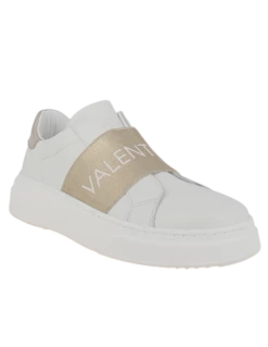 Valentino Baskets De Ville Femme 0690D-WHITE/GOLD Cuir Blanc/doré 9 Valentino Baskets De Ville Femme 0690D-WHITE/GOLD Cuir Blanc/doré -Hylton Magasin 91190690 1