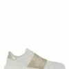 Valentino Baskets De Ville Femme 0690D-WHITE/GOLD Cuir Blanc/doré -Hylton Magasin 91190690